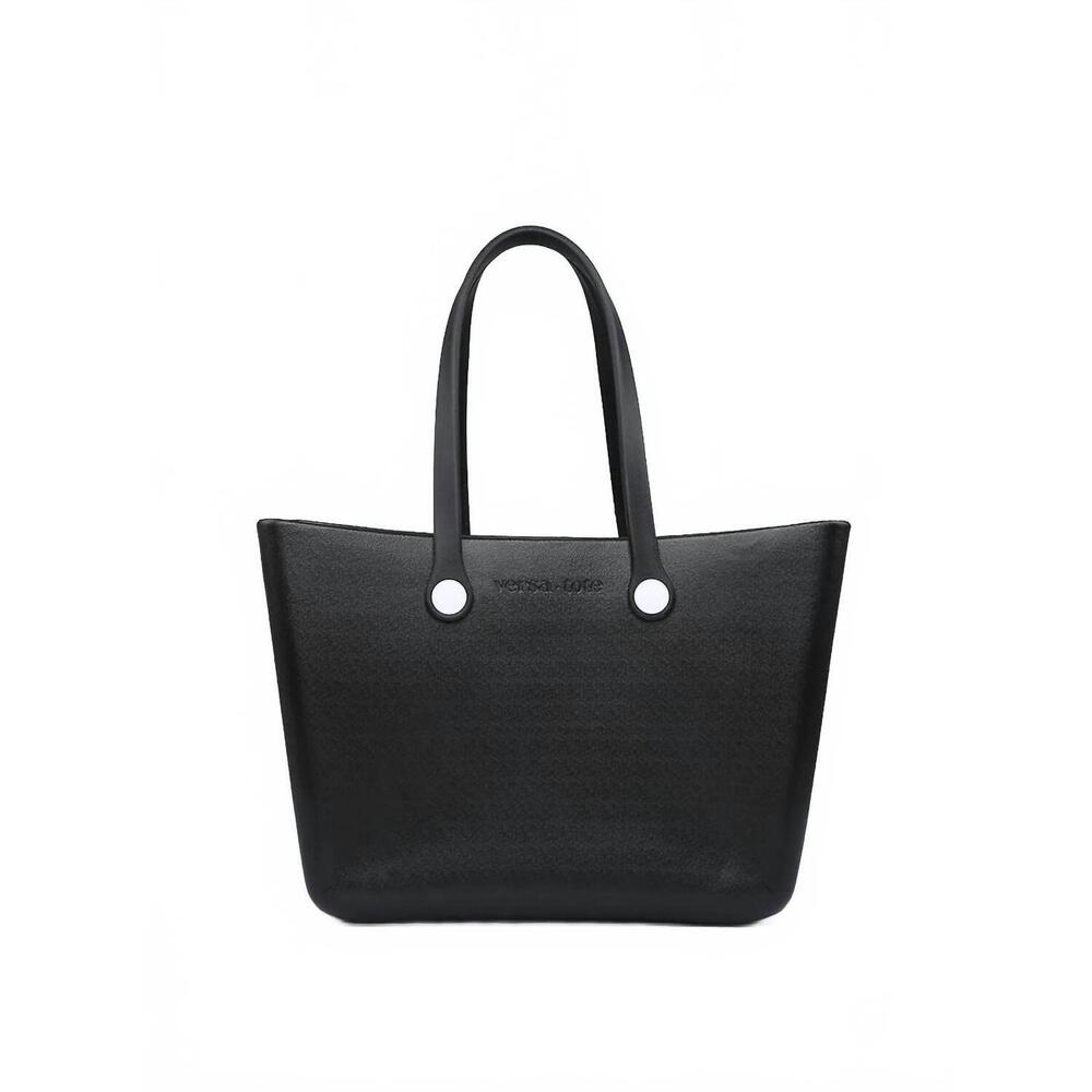 NEW JEN & CO. women's carrie versa tote bag with interchangeable straps in black